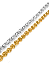 Silberkette Oval 9 x 6.5 mm kantig Breite 3.3 mm Silber 925 ec Abschnittslänge wird angepasst