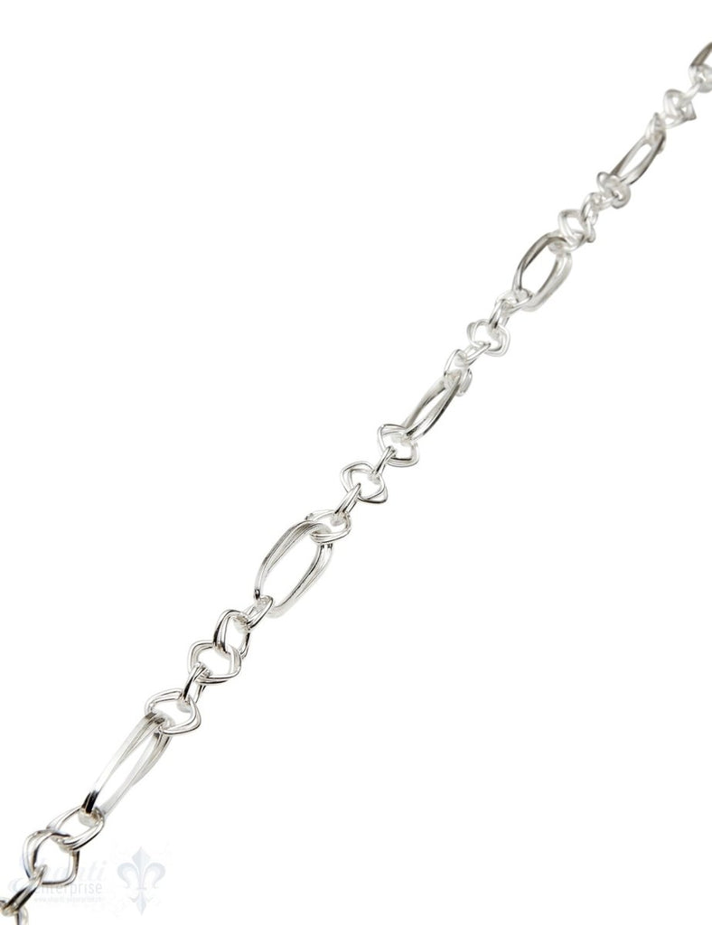 Silberkette oval quadratisch doppelt 41x9 mm oval 18x8 mm Quadrat 6.5x6.5 mm 1 m ca. Fr. 99.00 Abschnittlänge wird angepasst per cm - Shanti Enterprise AG