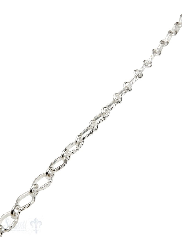 Silberkette Rhomben und Anker rund verbunden 31x9 mm verziert Dicke 2,3 mm 1 m ca. Fr. 176.00 Abschnittlänge wird angepasst per cm - Shanti Enterprise AG