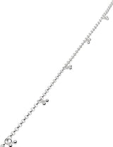 Silberkette Rollo mit Kugelanhänger 3.2x1.1mm Kugeln 3 mm, Abschnittlänge wird angepasst per cm
