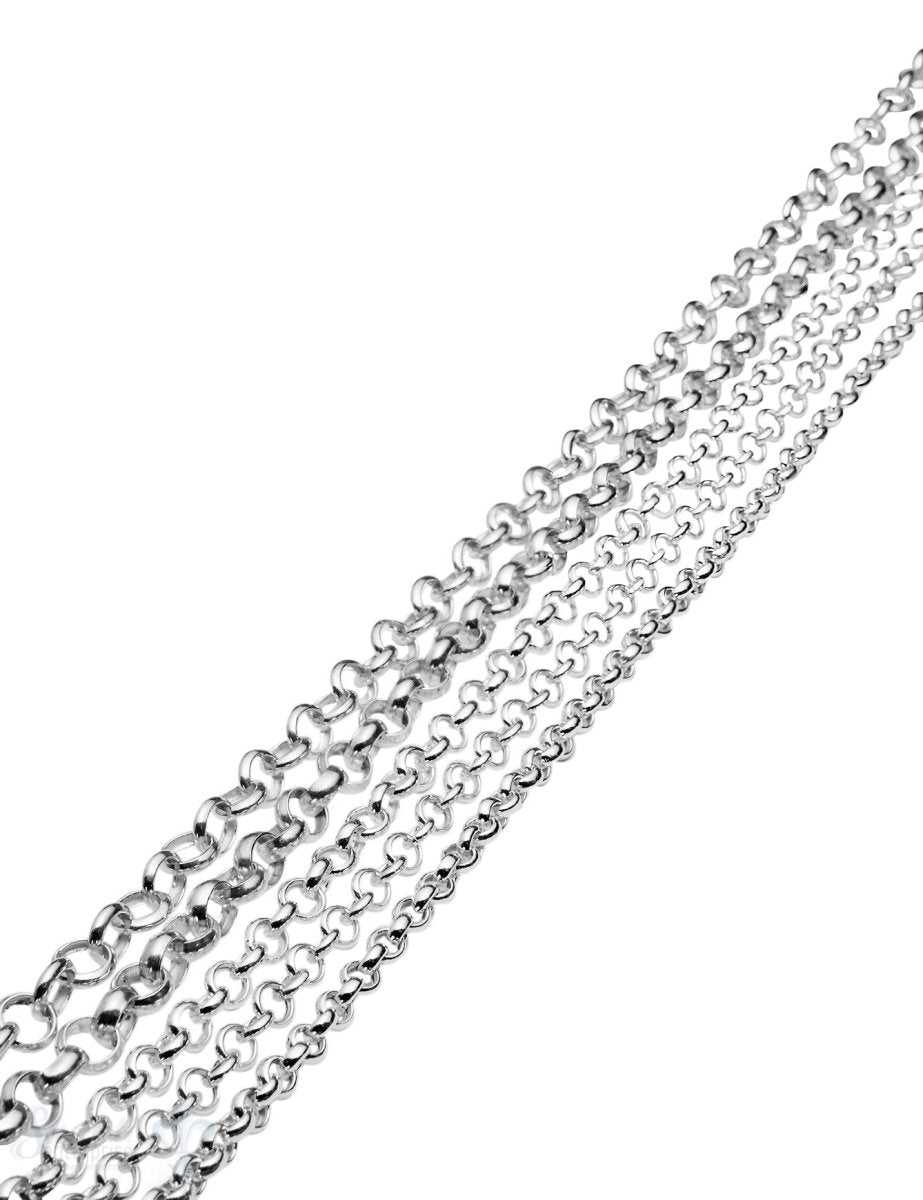 Silberkette Rollo weit bauchig Abschnittlänge wird angepasst Preis per cm - Shanti Enterprise AG