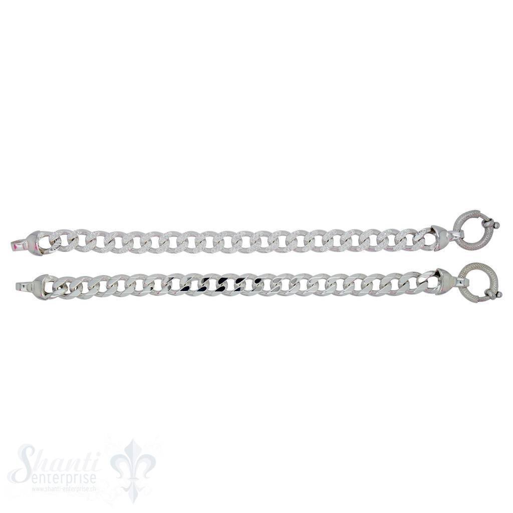 Silberketteli Panzer, Verzierung oben: 9,2x11,9 mm 19 cm lang - Shanti Enterprise AG