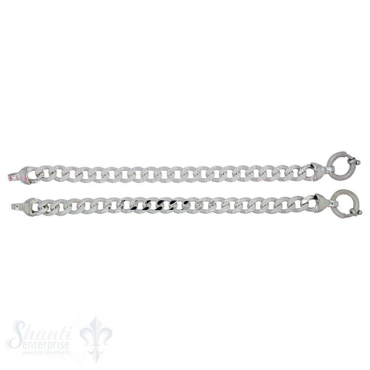 Silberketteli Panzer, Verzierung oben: 9,2x11,9 mm 19 cm lang - Shanti Enterprise AG