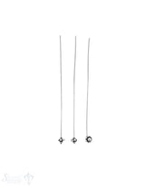 Silbernadel geschwärzt 60x1mm 1 Pack=8 Stk. Blume am Kopfende