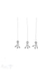Silbernadel hell 45x0.5 mm Blume 3 Tropfen 10 Stk. / Pack ca. 5 gr. - Shanti Enterprise AG