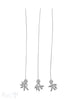 Silbernadel hell 78x0,7 mm Blume mit 5 Tropfen 6 Stk. per Pack ca. 4 gr. - Shanti Enterprise AG