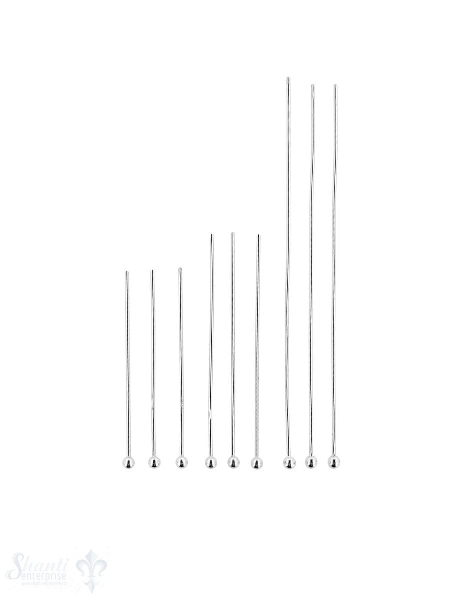 Silbernadel hell mit Kugel 3 mm - Shanti Enterprise AG