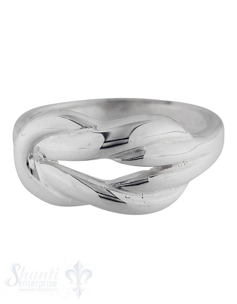 Silberring 2 Schlaufen ineinander - Shanti Enterprise AG