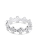 Silberring Blumenreihe massiv Gr. 4,5x6 mm - Shanti Enterprise AG