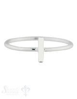Silberring fein mit Kreuz