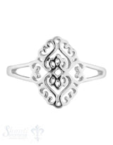 Ring fein mit ovalem Ornament durchbrochen Silber 925