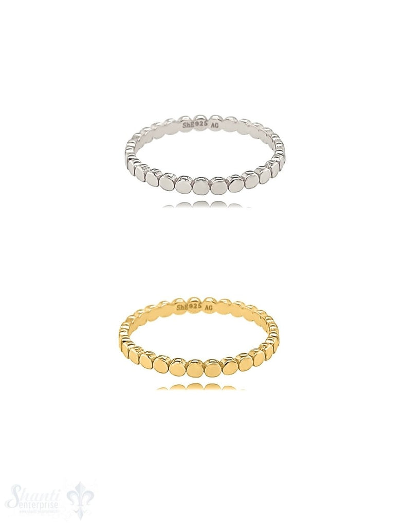 Silberring gepunktet flach 2,4 mm ec - Shanti Enterprise AG