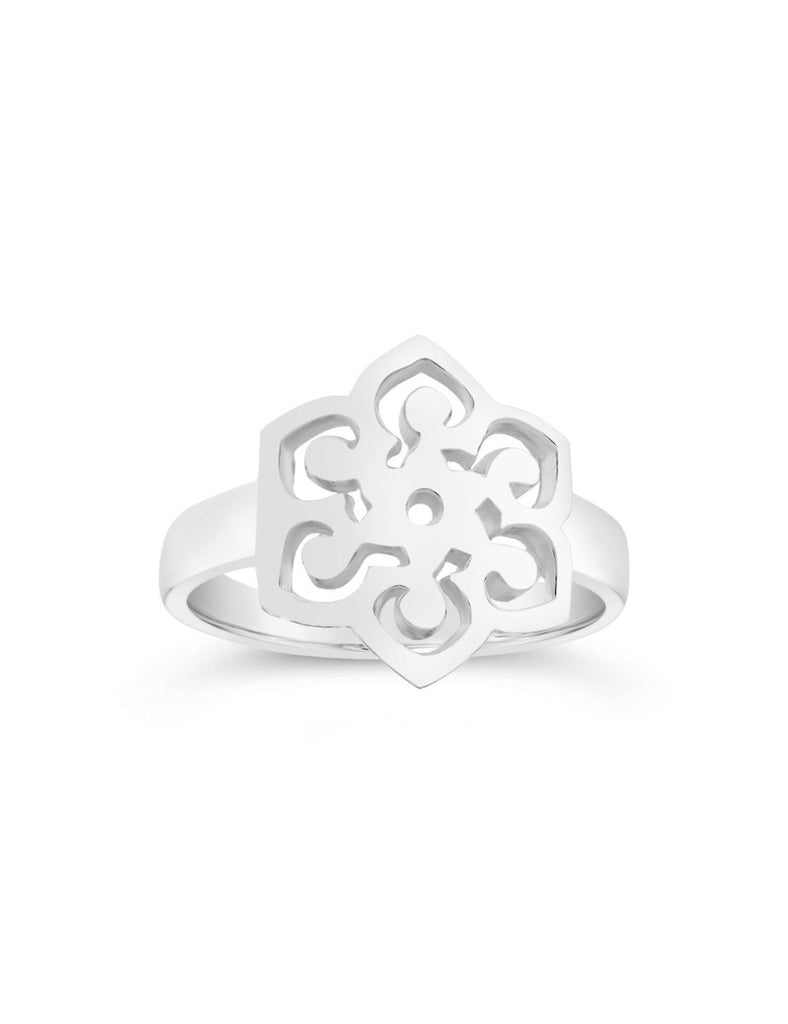 Silberring hell Blume durchbrochen - Shanti Enterprise AG