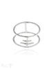 Silberring hell doppelt offen mit Balken - Shanti Enterprise AG