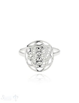 Silberring hell fein Mandala 15 mm durchbrochen