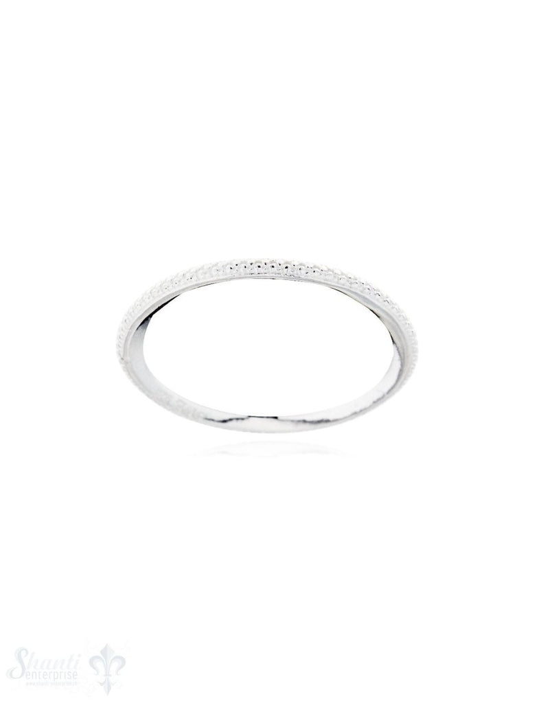 Silberring hell fein rund 1,5 mm verziert - Shanti Enterprise AG