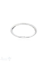 Silberring hell fein rund 1,5 mm verziert