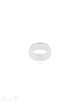Silberring hell leicht gewölbt 7.5 mm breit