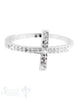 Silberring Kreuz mit Zirkonia weiss - Shanti Enterprise AG