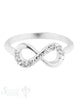 Silberring liegende acht mit Zirkonia weiss - Shanti Enterprise AG