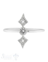 Silberring mit Zirkonia Fantasie fein