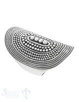 Silberring Ornament geschwärzt oval innen poliert 38x18 mm