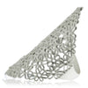 Silberring Ornament oval mit Blümchen, durchbrochen - Shanti Enterprise AG