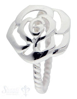 Silberring Rose klein durchbrochen
