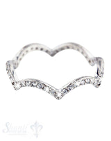 Silberring: Zirkoniawelle