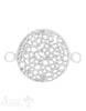 Silberteil mit Doppelösen: Amulett 26x18mm durchbrochen gebogen - Shanti Enterprise AG
