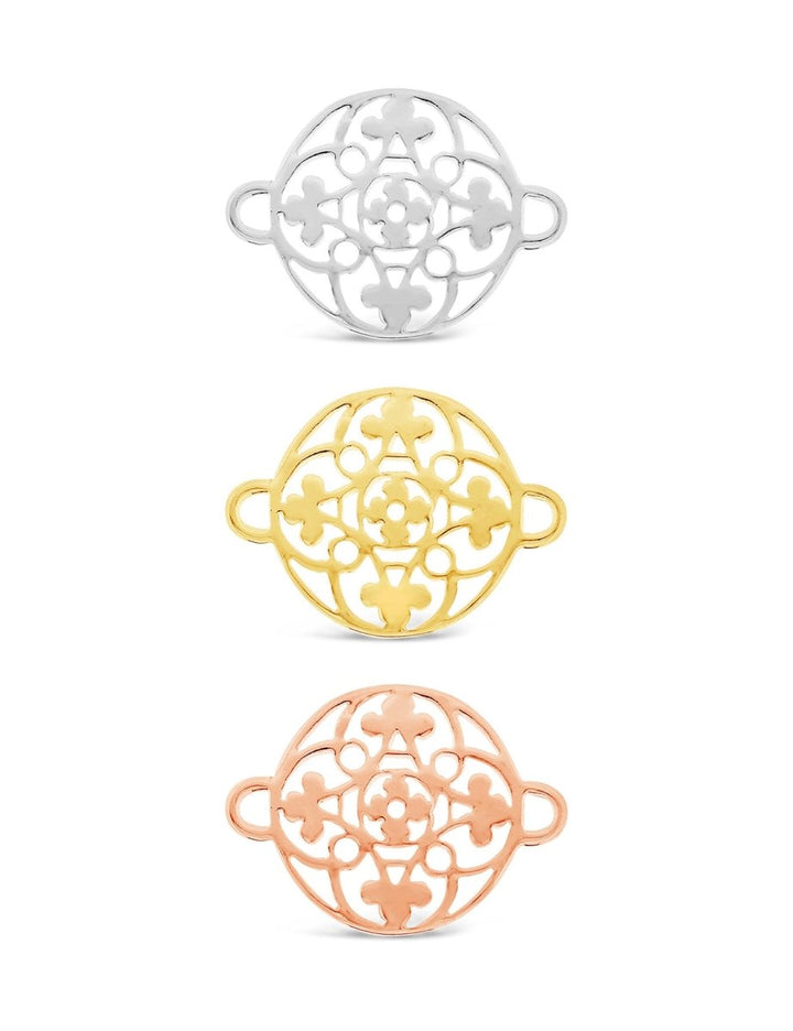 Silberteil mit Doppelösen: Amulett 27x20mm durchbrochen - Shanti Enterprise AG