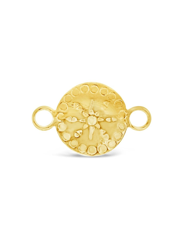 Silberteil mit Doppelösen: Amulett mit Muster 24x15mm Dicke: 1.9 mm poliert - Shanti Enterprise AG