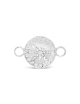 Silberteil mit Doppelösen: Amulett mit Muster 24x15mm Dicke: 1.9 mm poliert