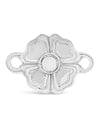 Silberteil mit Doppelösen: Blume 4-blättrig 28x19 mm poliert - Shanti Enterprise AG