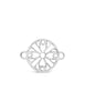 Silberteil mit Doppelösen: Blumenmuster durchbroche 26x20mm Dicke: 1.5 mm - Shanti Enterprise AG