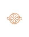Silberteil mit Doppelösen: Blumenmuster durchbroche 26x20mm Dicke: 1.5 mm - Shanti Enterprise AG