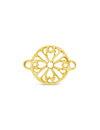 Silberteil mit Doppelösen: Blumenmuster durchbroche 26x20mm Dicke: 1.5 mm - Shanti Enterprise AG