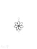 Silberteil mit Doppelösen hell Blume durchbrochen 17x12 mm 1 Pack = 3 Stk. - Shanti Enterprise AG