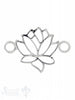 Silberteil mit Doppelösen: Lotus durchbrochen 27x18mm Dicke: 2.4 mm - Shanti Enterprise AG