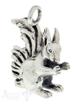 Silbertier: Eichhörnchen poliert 32x22mm  Dicke: 10mm