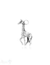 Silbertier: Giraffe mit Struktur 41x24 mm Dicke:7.6mm