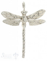 Silbertier: Libelle flach 48x49mm
