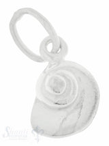 Silbertier: Schnecke poliert 9x6mm Dicke:6mm mit Öse Pack = 3 Stk.