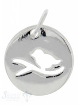 Silbertier: Vogel in Plaquette durchbrochen 12mm Dicke: 0.9 mm