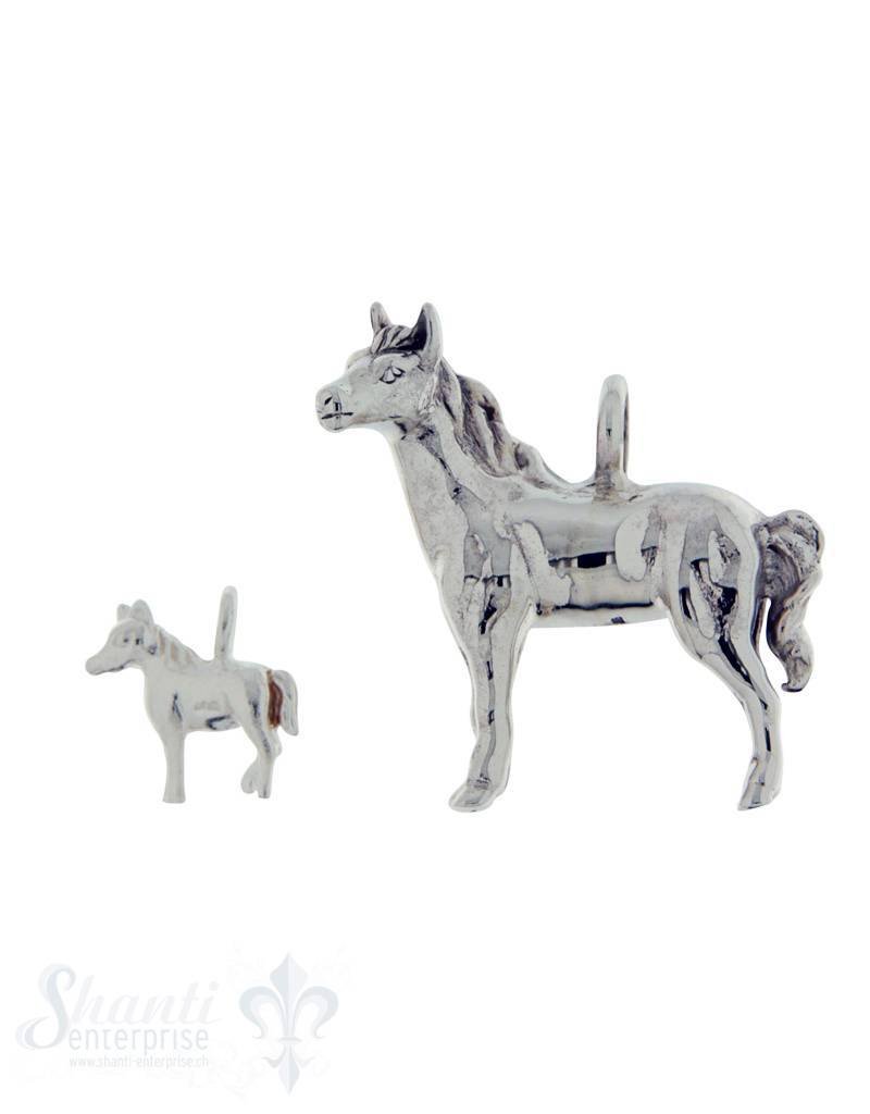 Silbertier:Pferd poliert Dicke:5mm - Shanti Enterprise AG