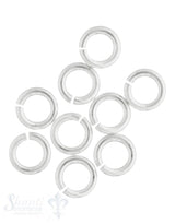 Spaltring Silber 12 mm offen extra hart