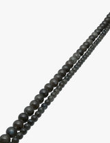 Labradorit Strang schwarz poliert Kugeln ca. 8 mm (Spektrolith)