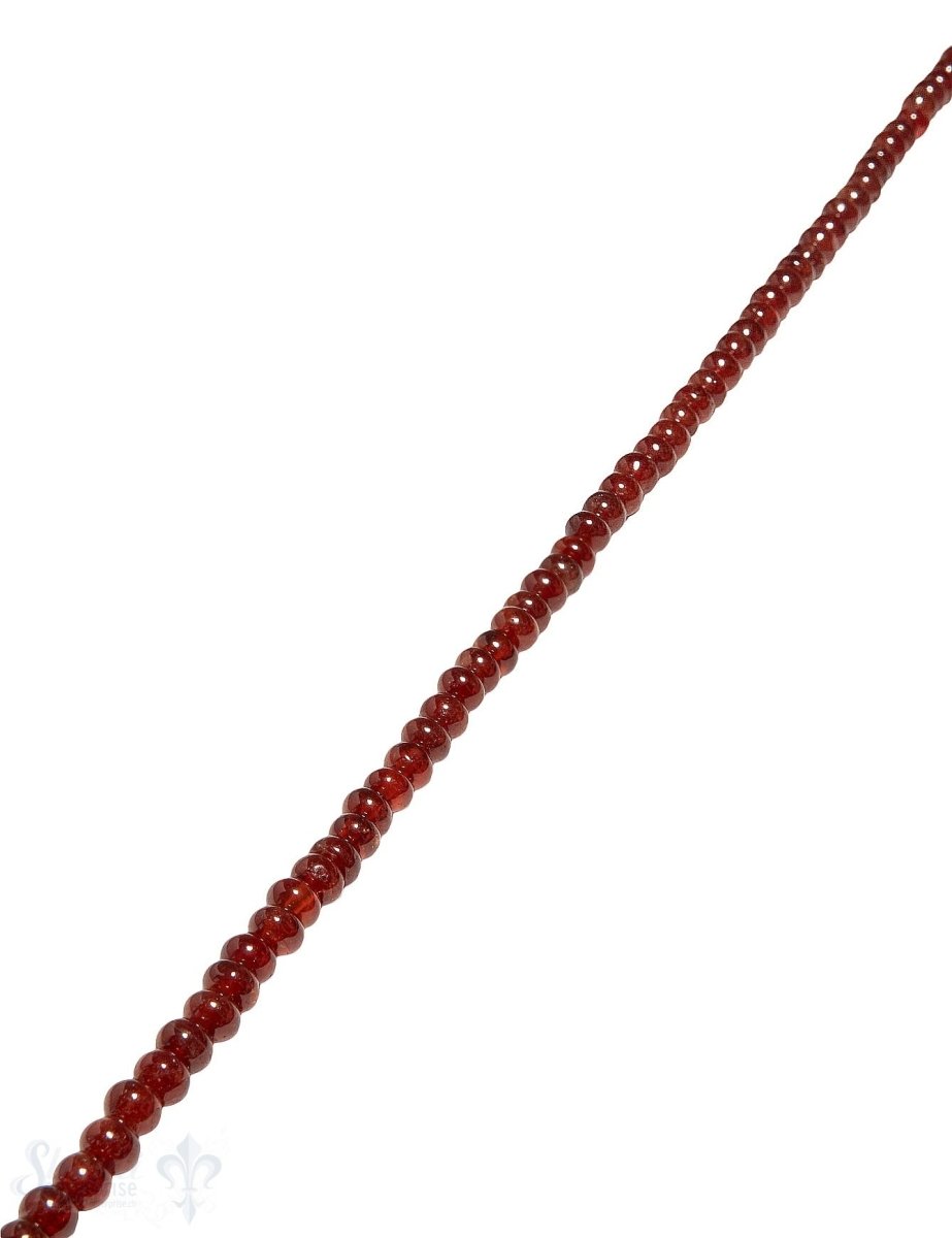 Spessartin Strang braun-rot poliert Buttons 6,5 mm AA (6,3-6,5 mm) Granat - Shanti Enterprise AG