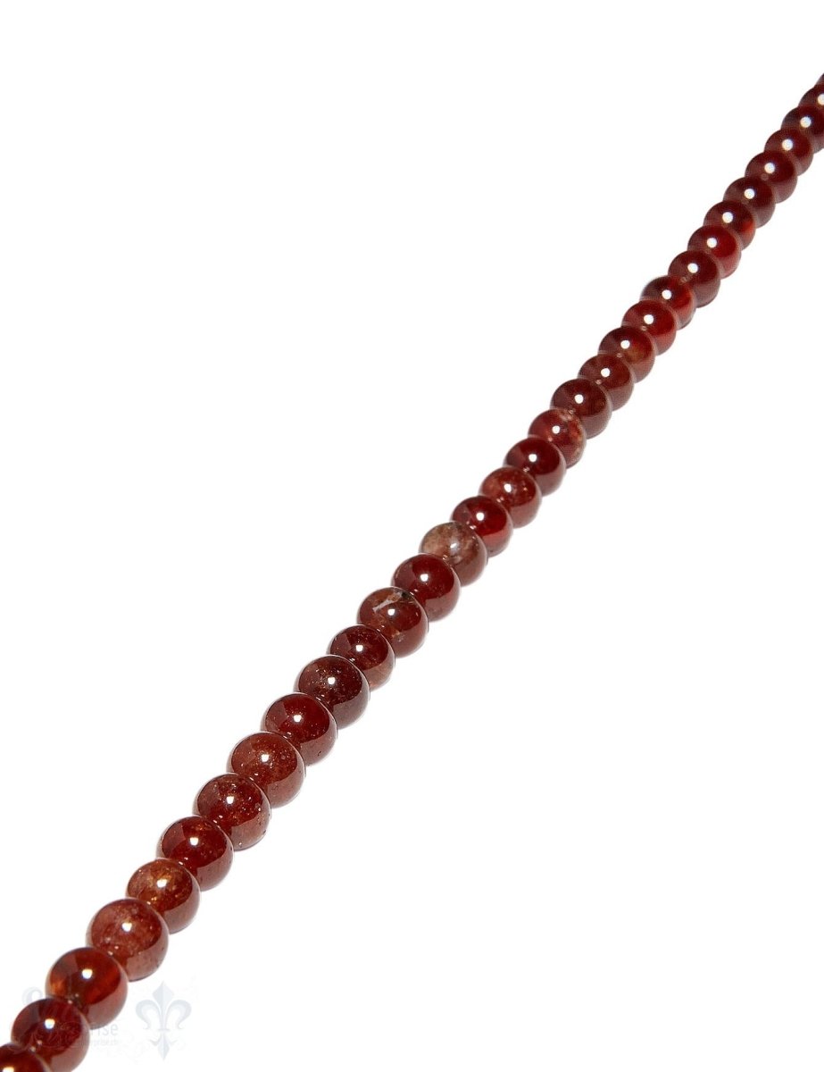 Spessartin Strang braun-rot poliert Kugeln 6 mm AA (rund 6,0-6,3 mm) Granat - Shanti Enterprise AG