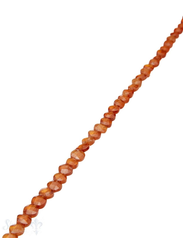 Spessartin Strang cognac-orange eckig facettiert Disk 5,5 mm AAA ( 5,4-5,7 mm) Granat - Shanti Enterprise AG